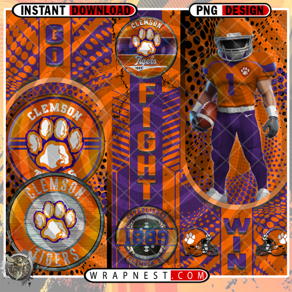 CLEMSON GO FIGHT WIN WRAP