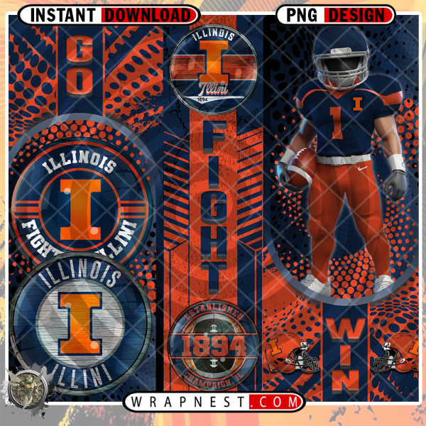 ILLINOIS GO FIGHT WIN WRAP