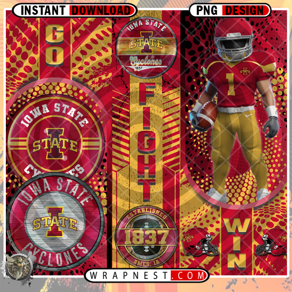 IOWA STATE GO FIGHT WIN WRAP