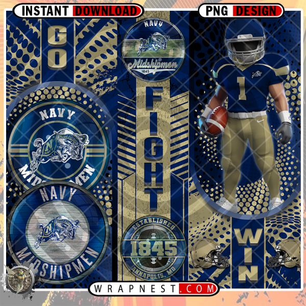 NAVY GO FIGHT WIN WRAP