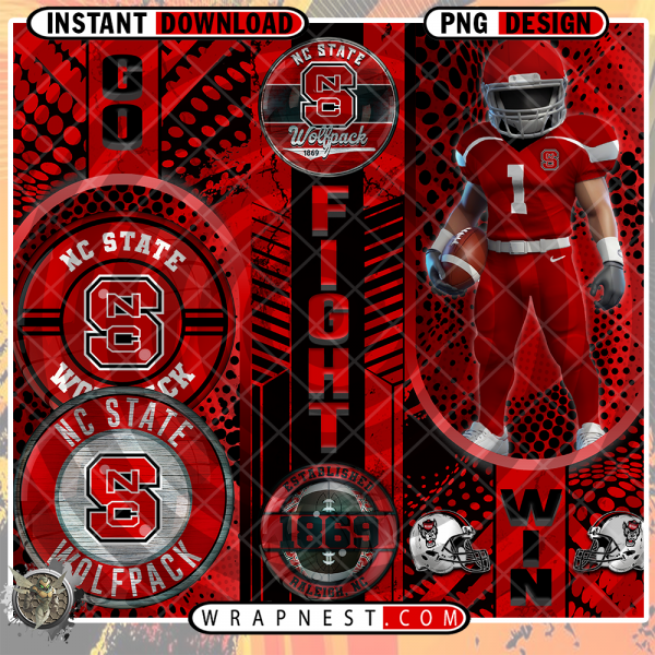 NC STATE GO FIGHT WIN WRAP