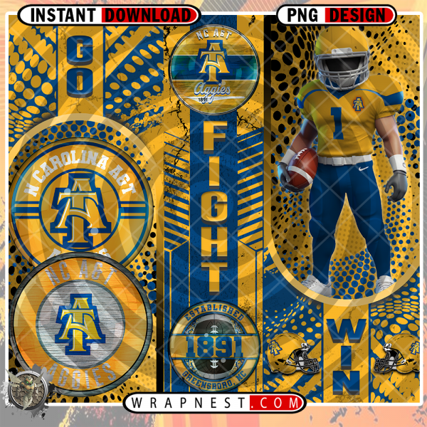 NC A&T GO FIGHT WIN WRAP