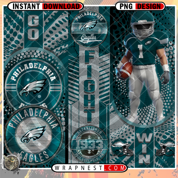 EAGLES GO FIGHT WIN WRAP