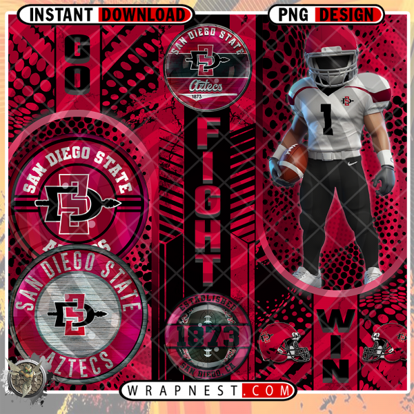 SAN DIEGO STATE GO FIGHT WIN WRAP