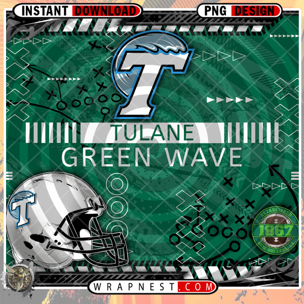 GREEN WAVE X's & O's WRAP