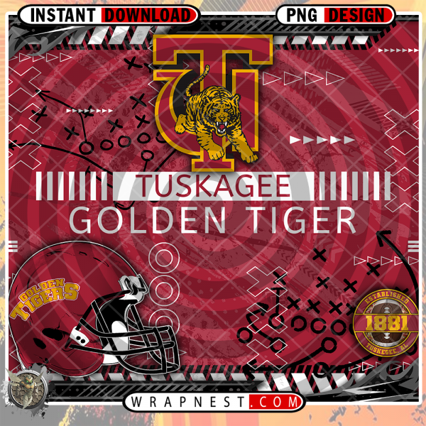 GOLDEN TIGER X's & O's WRAP