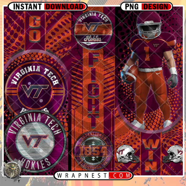 VIRGINIA TECH GO FIGHT WIN WRAP