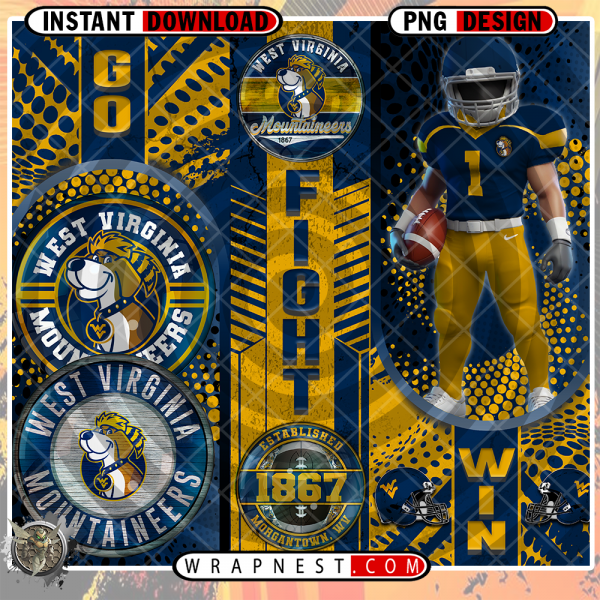 WEST VIRGINIA GO FIGHT WIN WRAP