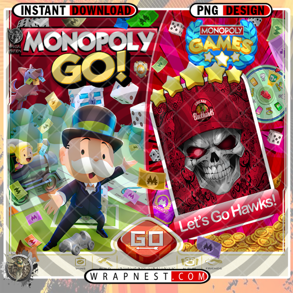 BLACKHAWKS MONOPOLY GO WRAP