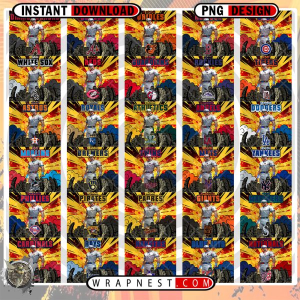 MLB COMIC STYLE WRAP BUNDLE