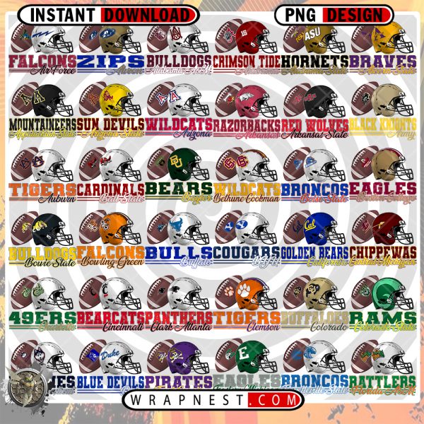 NCAA HELMET/FOOTBALL BUNDLE