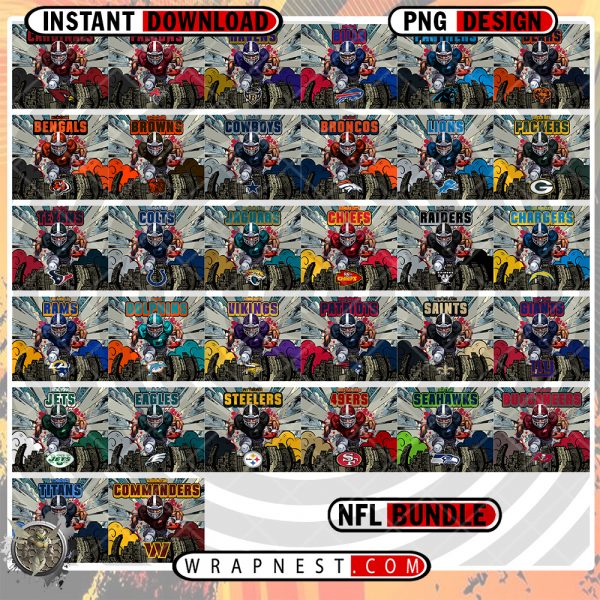 NFL COMIC STYLE WRAP BUNDLE
