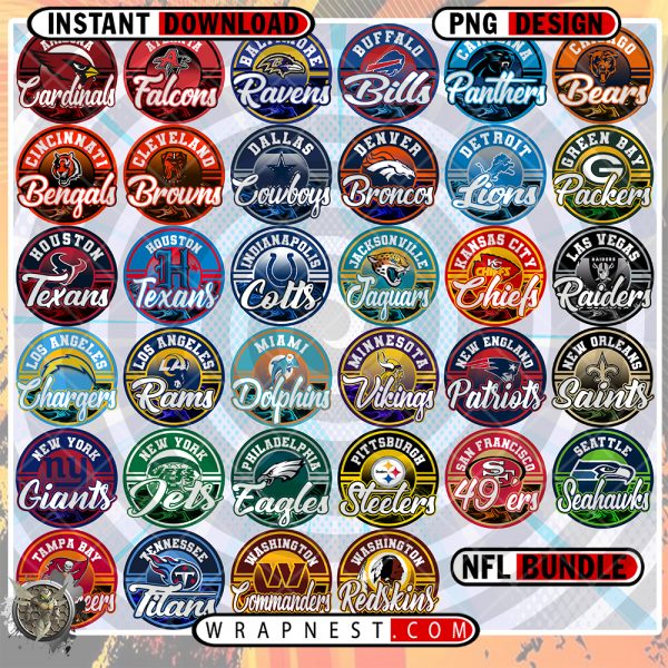 NFL METAL LOGO BUNDLE