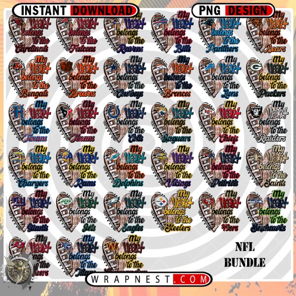 NFL MY HEART BELONGS BUNDLE