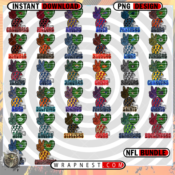 NFL BUNDLE PEACE, LOVE, FOOTBALL