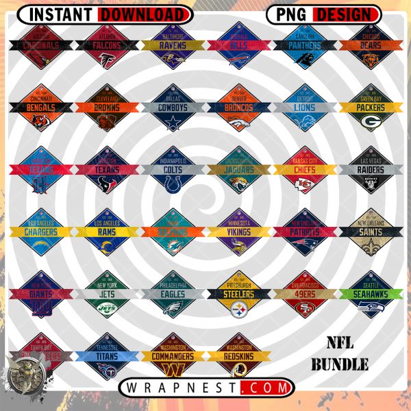 BUNDLE - NFL RIBBON LOGOS