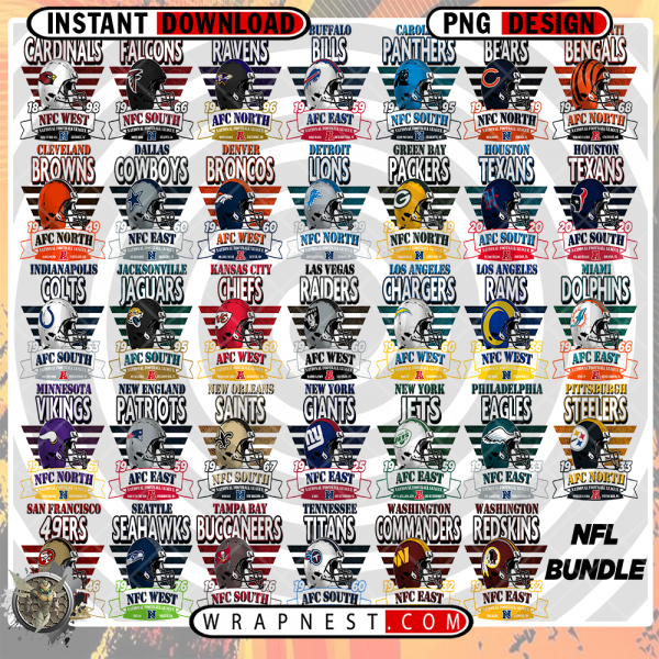NFL WINGED LOGO PNG BUNDLE