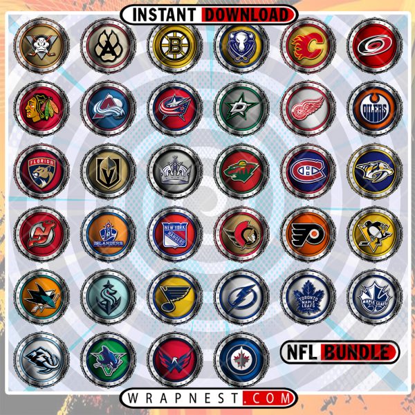 BUNDLE - NHL BARB WIRE LOGOS