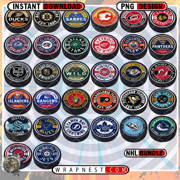NHL PUCKS LOGO BUNDLE