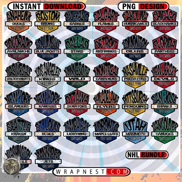 BUNDLE - NHL SHIELD LOGOS v2