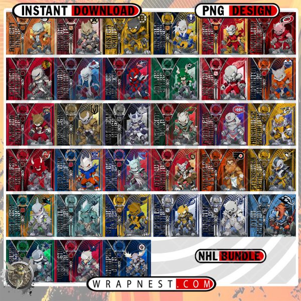 BUNDLE - NHL ZIPPER MASCOTS