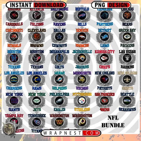NFL WREATH PNG BUNDLE