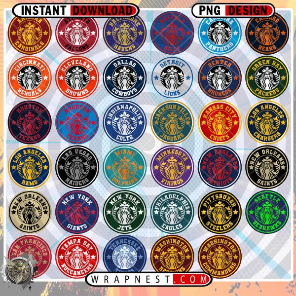 BUNDLE - NFL STARBUCKS LOGOS