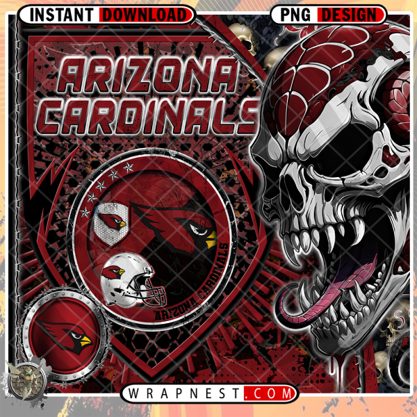 CARDINALS SKULL
  SHIELD WRAP
