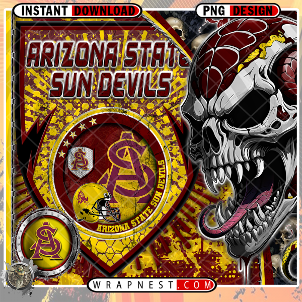 SUN DEVILS SKULL SHIELD WRAP