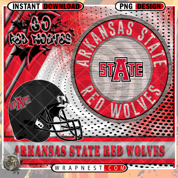 RED WOLVES GO TEAM WRAP