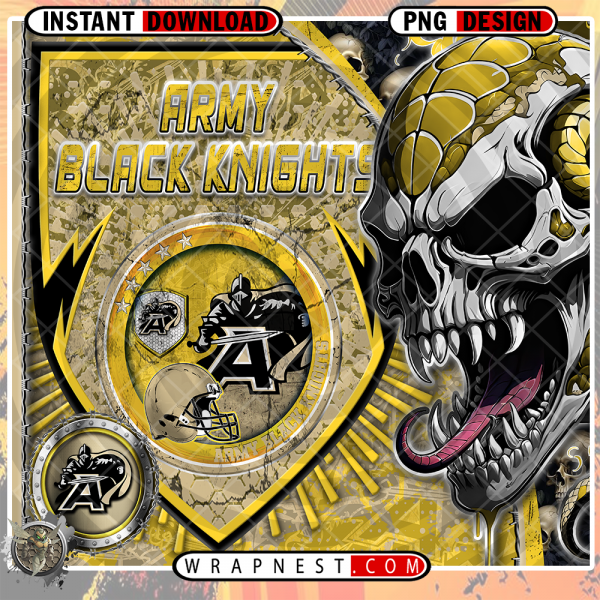 BLACK KNIGHTS SKULL SHIELD WRAP