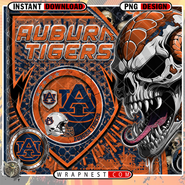 TIGERS SKULL SHIELD WRAP