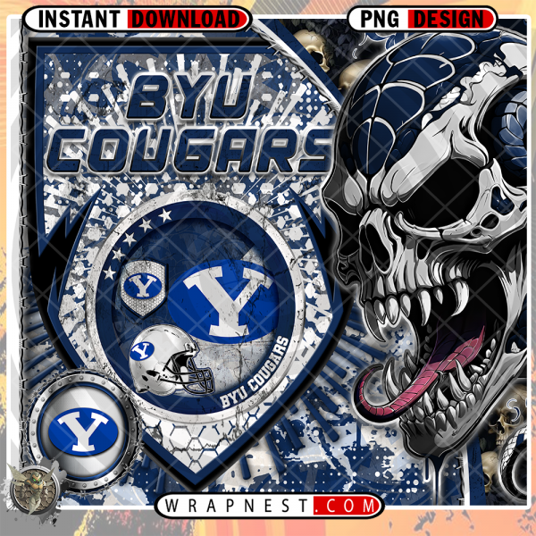 COUGARS SKULL SHIELD WRAP