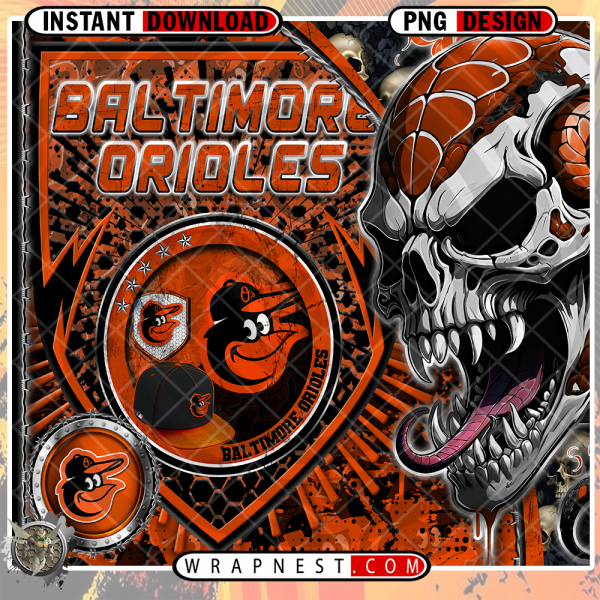 ORIOLES SKULL SHIELD WRAP