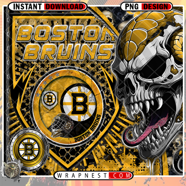 BRUINS SKULL SHIELD WRAP