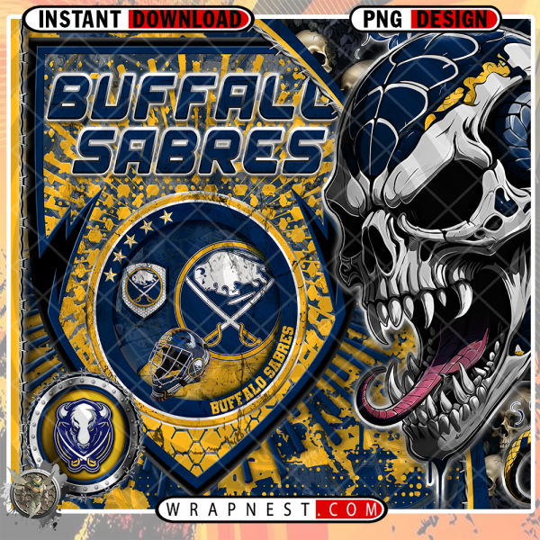 SABRES SKULL SHIELD WRAP