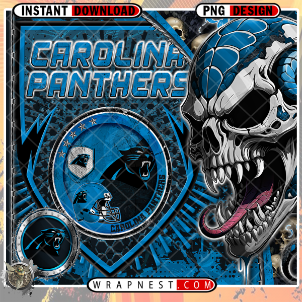 PANTHERS SKULL SHIELD WRAP