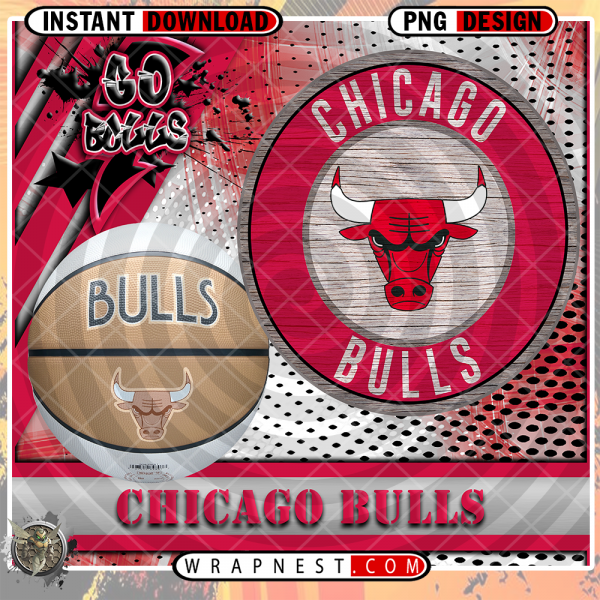 BULLS GO TEAM WRAP