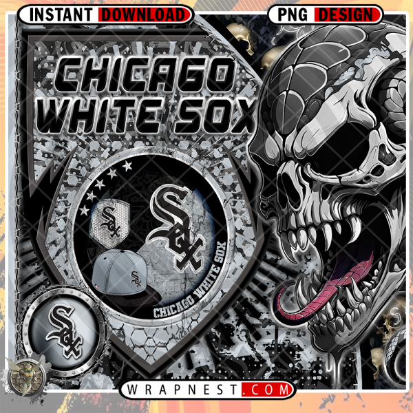 WHITE SOX SKULL SHIELD WRAP