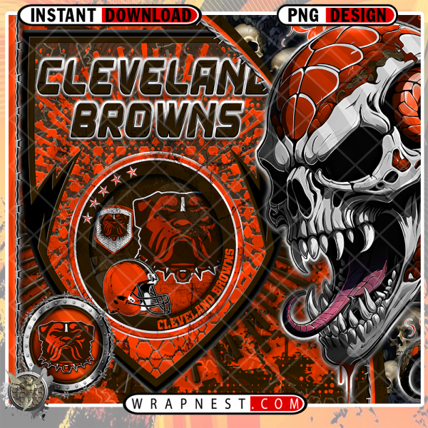 BROWNS SKULL SHIELD WRAP
