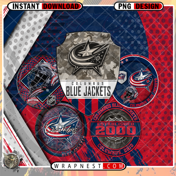 BLUE JACKETS LOGO WRAP