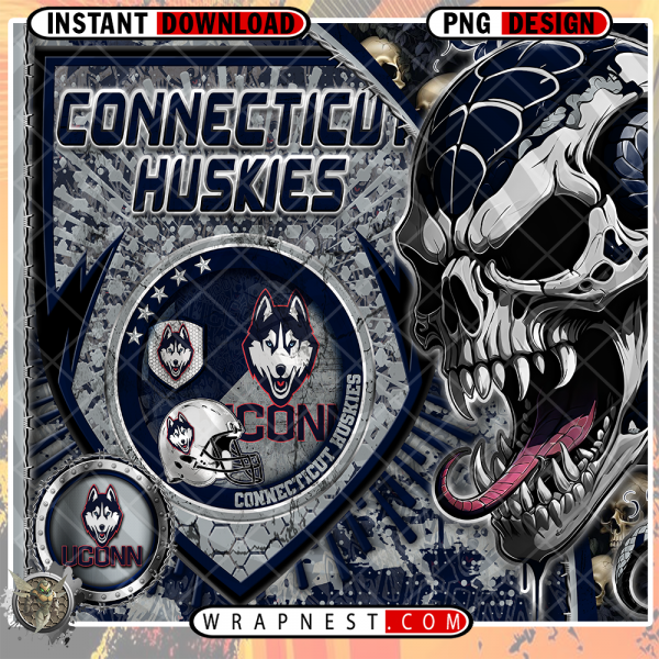 HUSKIES SKULL SHIELD WRAP
