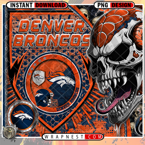BRONCOS SKULL SHIELD WRAP