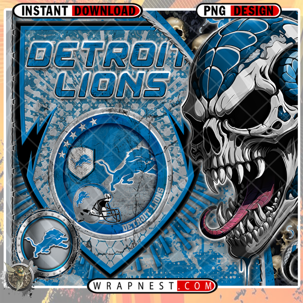 LIONS SKULL SHIELD WRAP