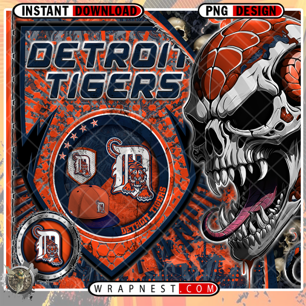TIGERS SKULL SHIELD WRAP