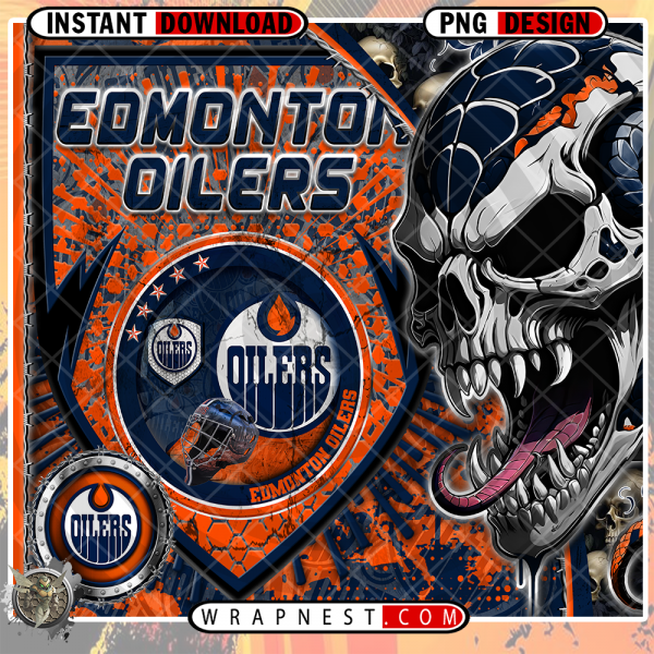 OILERS SKULL SHIELD WRAP