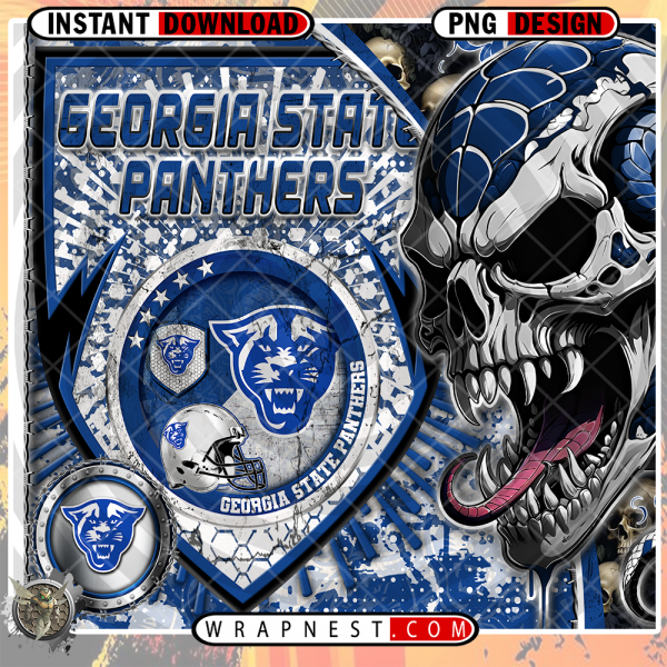 PANTHERS SKULL SHIELD WRAP