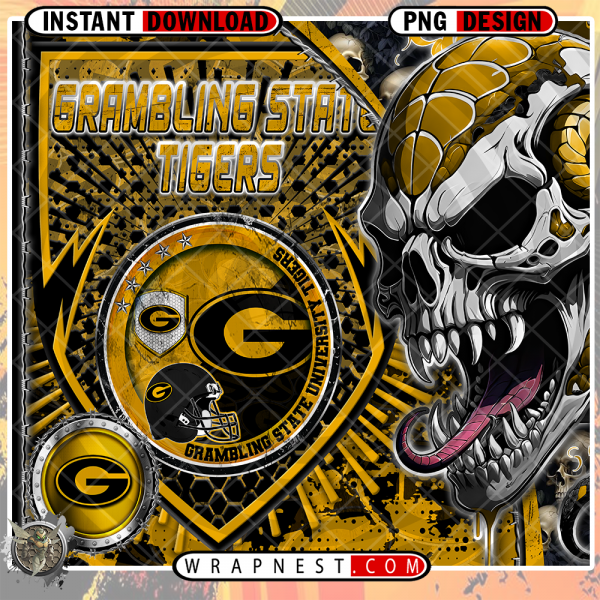 TIGERS SKULL SHIELD WRAP