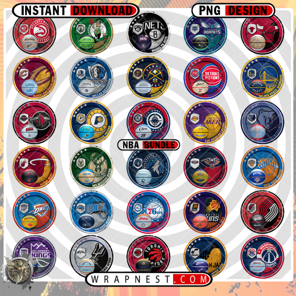 BUNDLE - HALF TONE LOGOS NBA