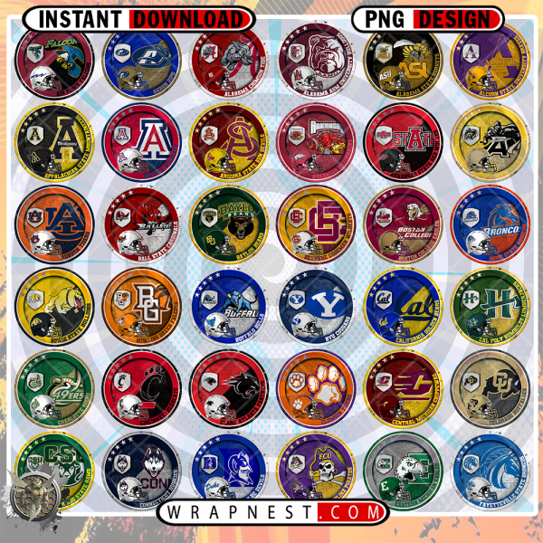 BUNDLE - HALF TONE LOGOS NCAA